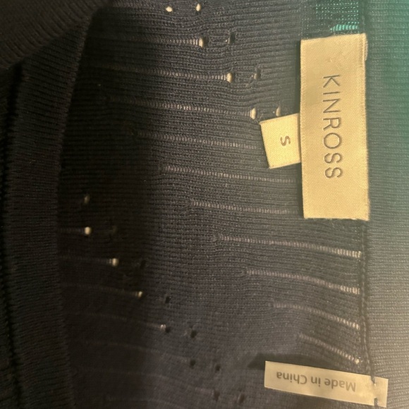 Kinross Navy 100% Cotton New Without Tags Sweater - Picture 5 of 6